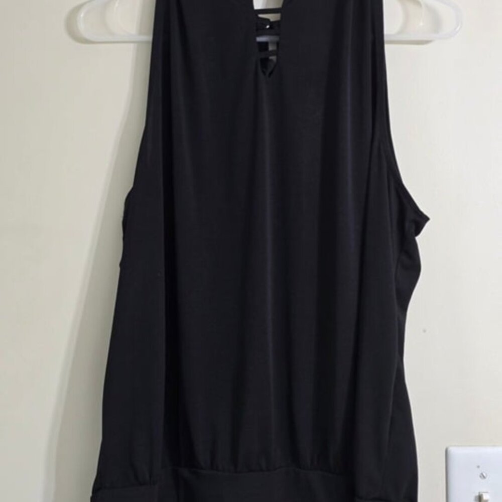 Women's Plus Black Sleeveless Shirt 3x